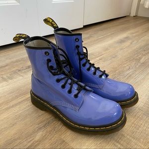 purple dr. marten’s airwair boots